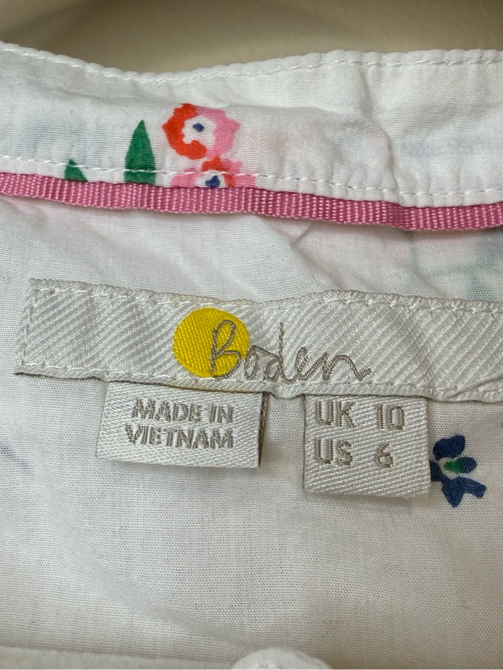 Boden Floral Henley Tunic Blouse size 6 cotton - Picture 4 of 10